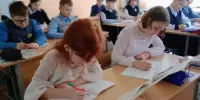 Учащиеся начальной школы присоединились к написанию Всебелорусского диктанта